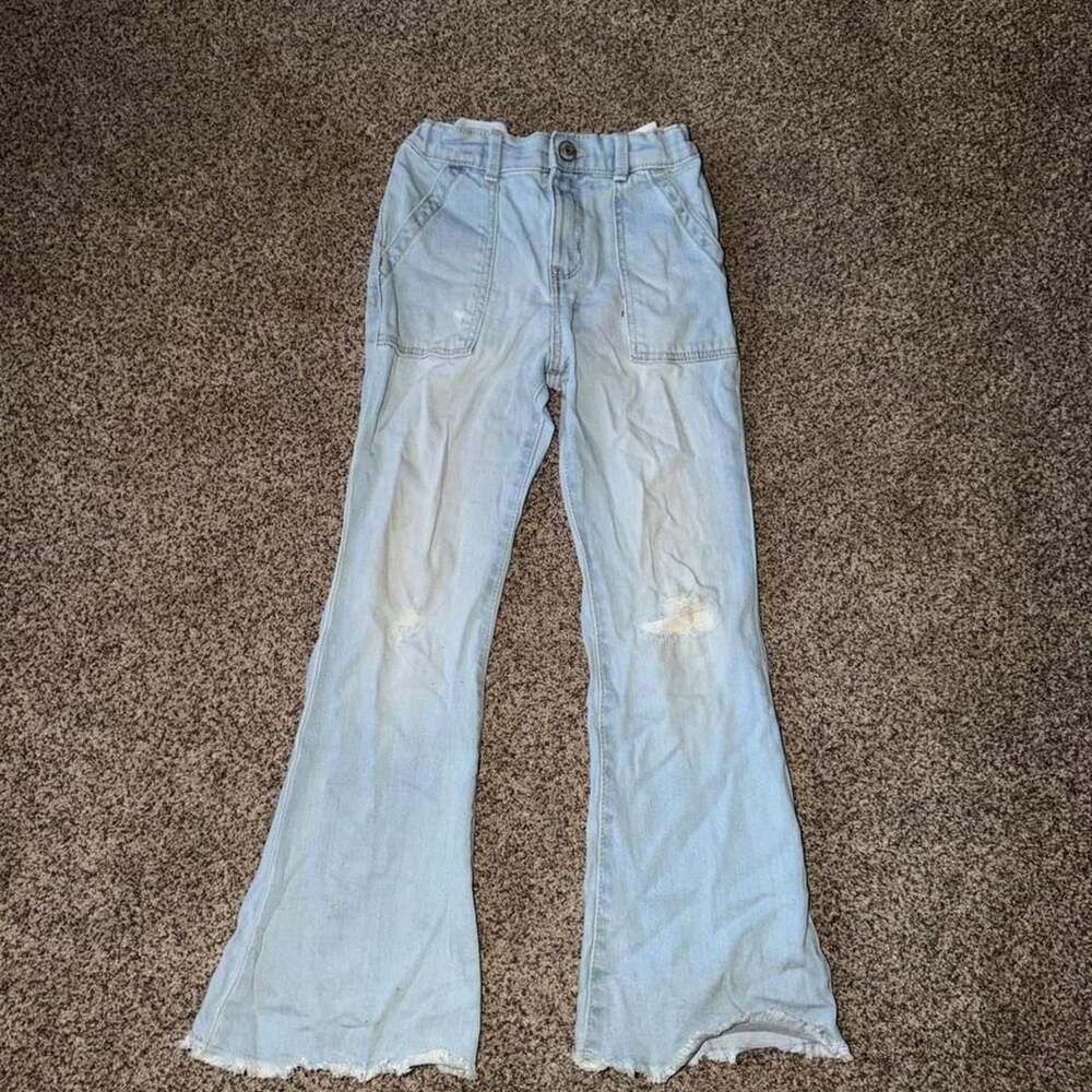 OshKosh B'gosh Flare Jeans Size 7 Light Wash Bell Bottoms